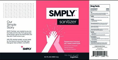 Smply Sanitizer Peppermint (Smply Peppermint 64oz)
